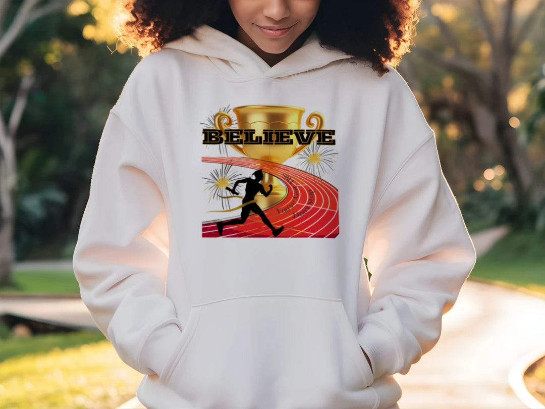 Believe - Gildan G185 Adult Heavy Blend 8 oz., 50/50 Hood