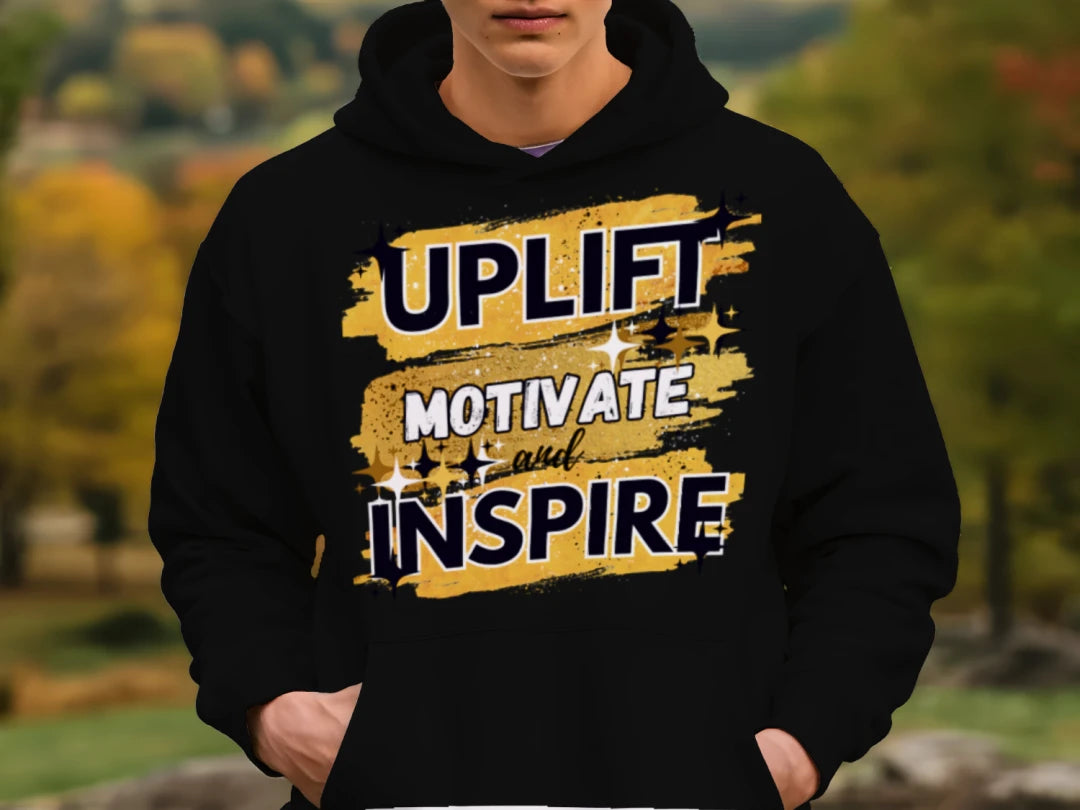 Uplift Black - Gildan G185 Adult Heavy Blend 8 oz., 50/50 Hood